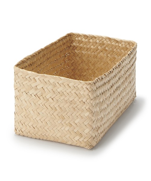 無印良品（MUJI） 収納 シーグラス 網代編み 整理かご 長方形 大 約幅