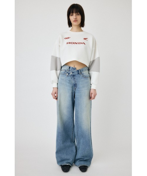 トレーナー スウェット HONDA CROPPED RACING プルオーバー レディース MOUSSY トレーナー スウェット HONDA CROPPED プルオーバー
