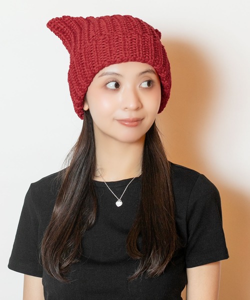 CA4LA MIAO LI アイボリー ニット帽 CA4LA ニット帽 ニットキャップ MIAO LI レディース メンズ