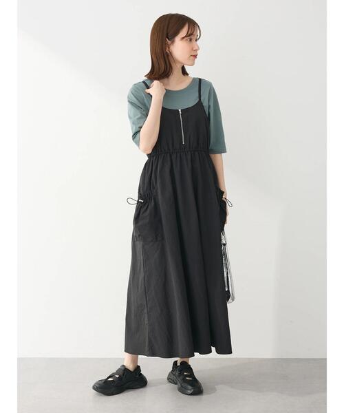 Green Parks ワンピース フロントZIPジャンスカ レディース