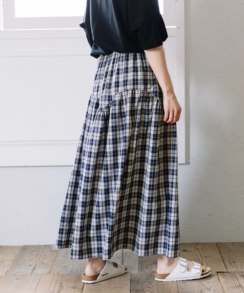 新品タグ付き　MOGAスカート （価格27,300円） POU DOU スカート ジグザグヨークギャザースカート : ZOZOTOWN