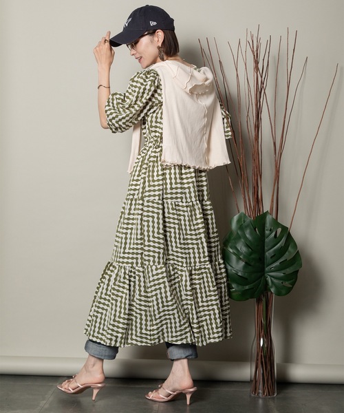 アフリカン　ティアードワンピース ワンピース アフリカンシックなティアードワンピース : ZOZOTOWN Yahoo