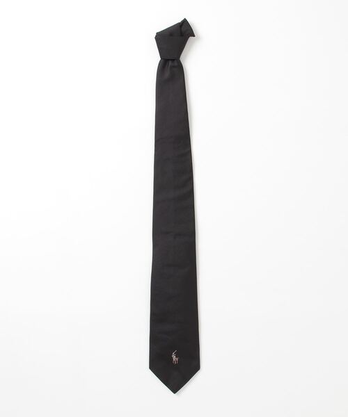 【美品】Polo Ralph Lauren ネクタイ　黒 POLO RALPH LAUREN（ポロ・ラルフローレン） ネクタイ Polo ポニー
