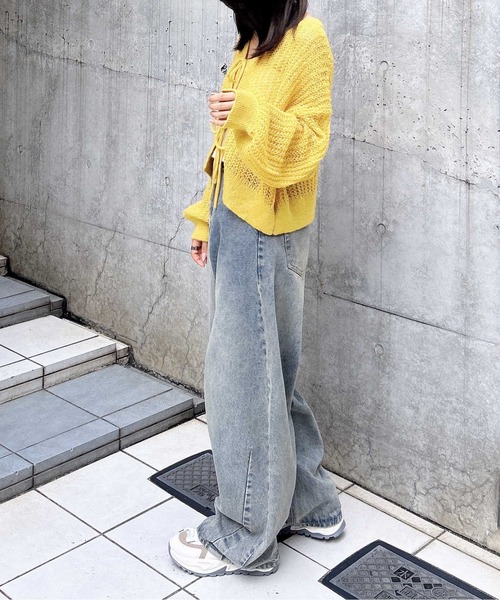 美品 Porter des boutons フロントリボン モヘアカーディガン フロントリボンモヘアニットカーディガン｜INGNI(イング) 公式通販
