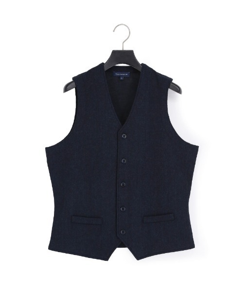 BRIEFING ネイビー ベスト ネイビースーツ×千鳥格子チェックニットベスト biz19ss_2746