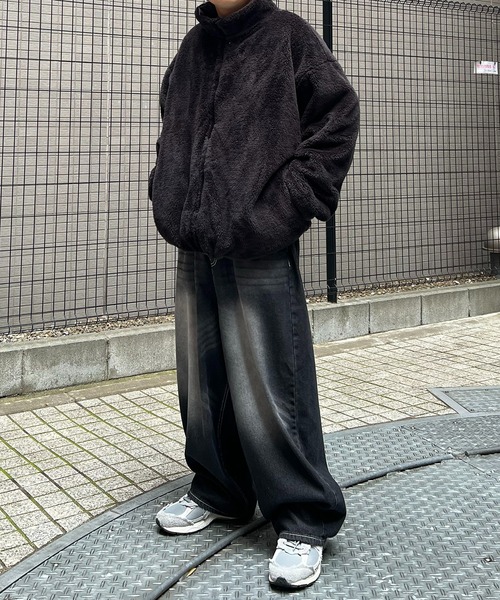 LIBERE ベスト ナイロン ビッグシルエット ブラック 現行品 BA27 2WAY 撥水ナイロン ビッグシルエット ミリタリーショート中綿