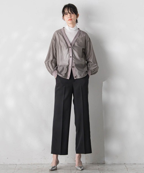 la.f スラックス パンツ パウダーツイルストレッチパンツ