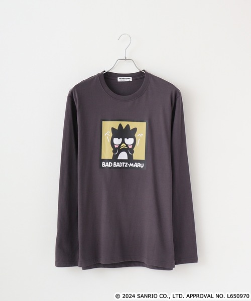 sanrio（サンリオ） tシャツ バッドばつ丸長袖Tシャツ メンズ
