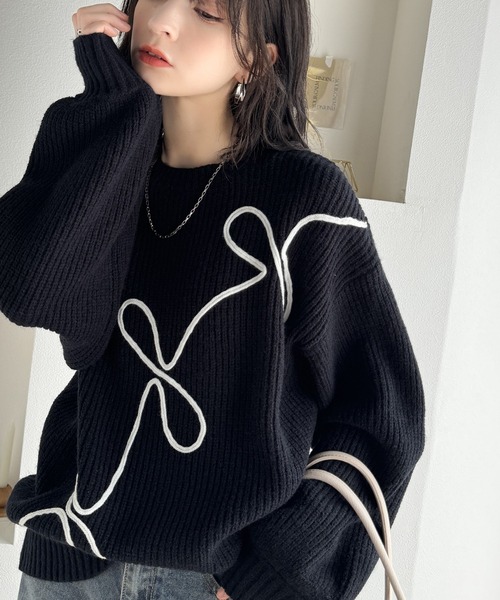 mily bilet ニット セーター 「mily bilet」ほどよい甘さで存在感漂う
