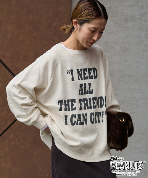 MEAN MACHINE AGE 別注PEANUTS VTG スウェット FRAMeWORK トレーナー スウェット MEAN MACHINE AGE 別注PEANUTS