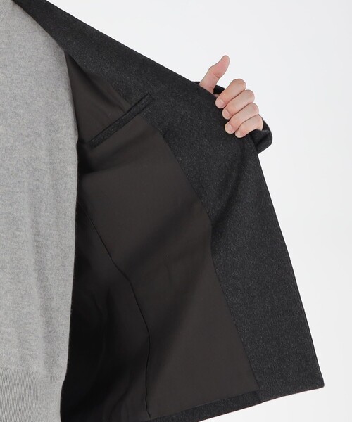 【新品】スエード調ジャケット ブラック GALERIE VIE ¥55,000 ゴートスウェード ボックスジャケット | GALERIE VIE (Women