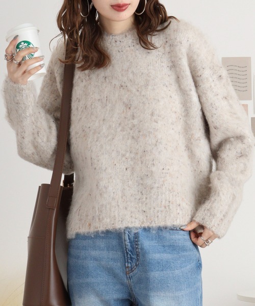 ニット セーター Eglantine ブークレーファンシーヤーンニット レディース