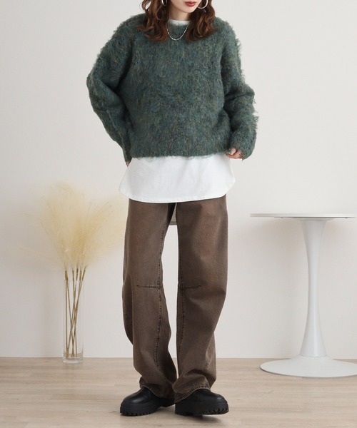 ニット セーター Eglantine ブークレーファンシーヤーンニット レディース EGLANTINE ニット セーター Eglantine ブークレーファンシー