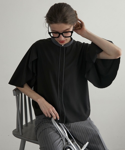 BONLECILL noir ブラウス シャツ 「BONLECILL noir」パイピング