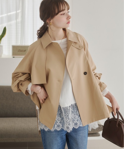 ANGIE トレンチコート コート ショート トレンチコート レディース