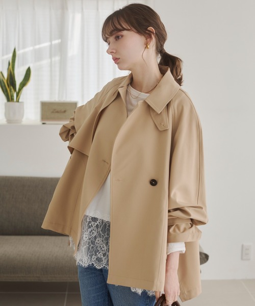 ANGIE トレンチコート コート ショート トレンチコート レディース