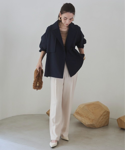 ANGIE　ショート　トレンチコート ANGIE トレンチコート コート ショート レディース : ZOZOTOWN