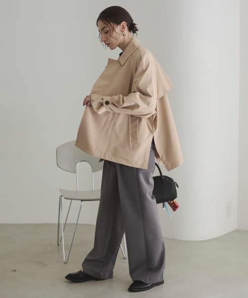ANGIE トレンチコート コート ショート レディース : ZOZOTOWN
