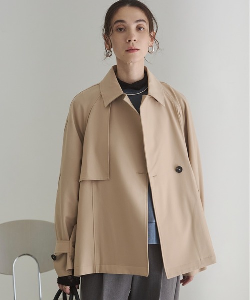 ANGIE トレンチコート コート ショート レディース : ZOZOTOWN