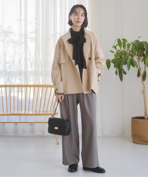 ANGIE トレンチコート コート ショート トレンチコート レディース