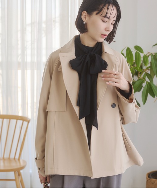 ANGIE トレンチコート コート ショート トレンチコート レディース