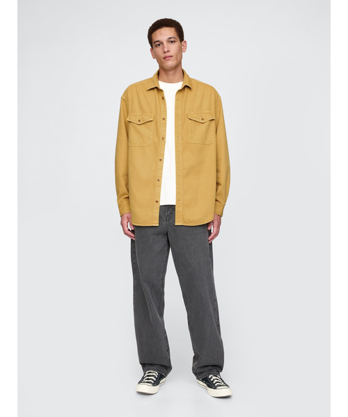 GAP（ギャップ） シャツ ウルトラソフト デニム ビッグシャツ メンズ