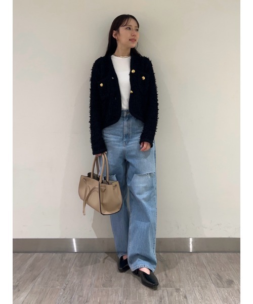 新品未使用Mila Owen ミラオーウェン切りっぱなしワイドテーパードデニム Mila Owen ジーンズ デニム デニムパンツ 「WEB限定00サイズ