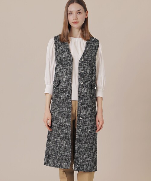 K05172 美品 MACKINTOSH LONDON ツイードスカート：38 MACKINTOSH LONDON ツイードスカートセットアップ 38 秋冬