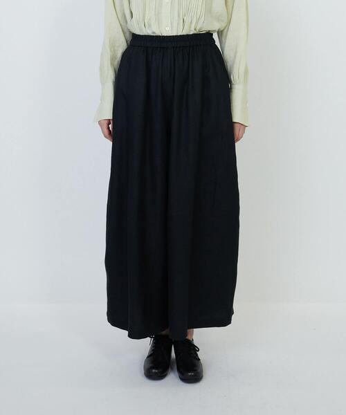 LOISIR パンツ リネンツイルボトルシルエットパンツ レディース