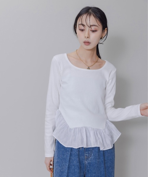 Eimee Law（エイミーロウ） アーチフリル テレコトップス レディース