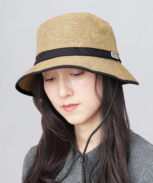 Coleman 帽子 ハット ジュートシート風 あご紐付き