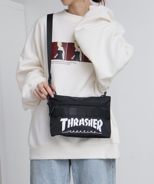 THRASHER　大容量ショルダーバッグ THRASHER スラッシャー ショルダーバッグ 大容量 a4 シンプル