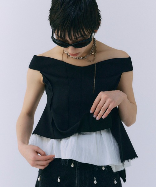 jose moon PEPLUM FRILL TOPS/ペプラムフリルトップス JOSE MOON tシャツ PEPLUM FRILL TOPS/ペプラムフリルトップス