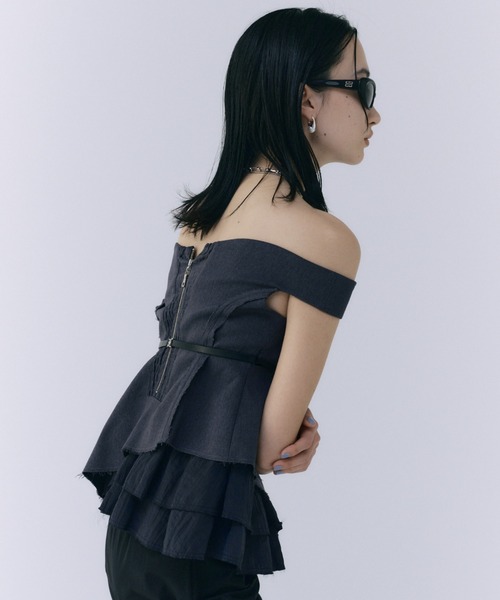 JOSE MOON tシャツ PEPLUM FRILL TOPS/ペプラムフリルトップス