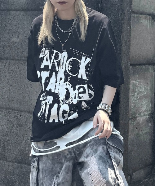 tシャツ 25SS「MAROCORE SELECT」スケルトン / パンク / バタフライ グランジちびT / ビッグT メンズ レディース