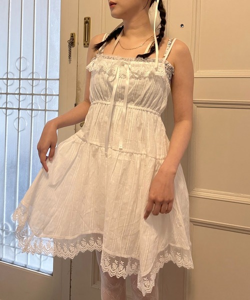 00s coquette バレエコア デカリボンキャミ 00s coquette バレエコア♡⃛ デカリボンキャミ フリルレース