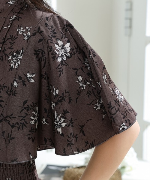 Lace Ladies（レースレディース） ワンピース 花柄 スタンドカラー