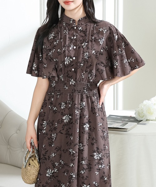Lace Ladies（レースレディース） ワンピース 半袖 花柄 スタンド