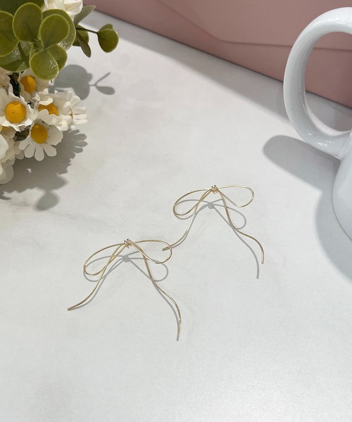 apres jour ピアス 「apres jour×ARIAZ」リボンモチーフピアス