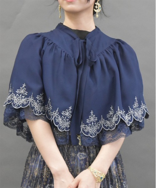 ベスト ジレ アラビアンナイト刺繍ケープ レディース
