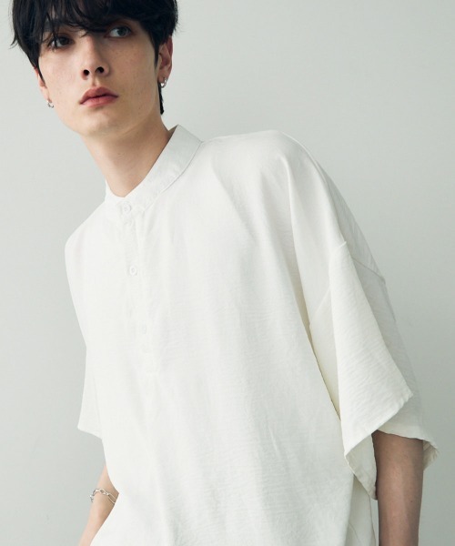 tシャツ Over size wide sleeve tops / オーバーサイズワイドスリーブノーカラートップス メンズ レディース | Shoowtime | 13