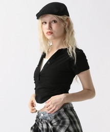 tシャツ 「2025SS」レイヤード風スキッパーＴシャツ レディース｜ZOZOTOWN Yahoo!店