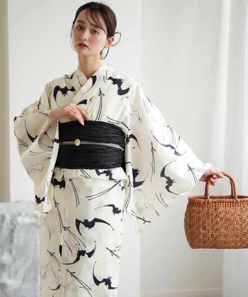 浴衣3点セット ニコアンティークオリジナル 国内染色 ※明日までの限定お値下げ※ utatane 浴衣 選べる浴衣3点セット ニコアンティークオリジナル
