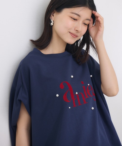 tシャツ 「KATHARINE ROSS」パールロゴボックスTEE レディース