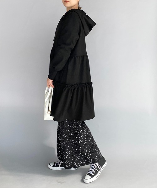 「PICCIN PERLA」 ジップアップパーカー M ブラック レディース PICCIN PERLA 「PICCIN PERLA」 ジップアップパーカー M