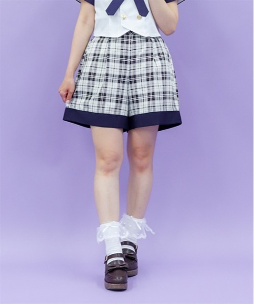 axes femme POETIQUE パンツ バイカラーショートパンツ レディース