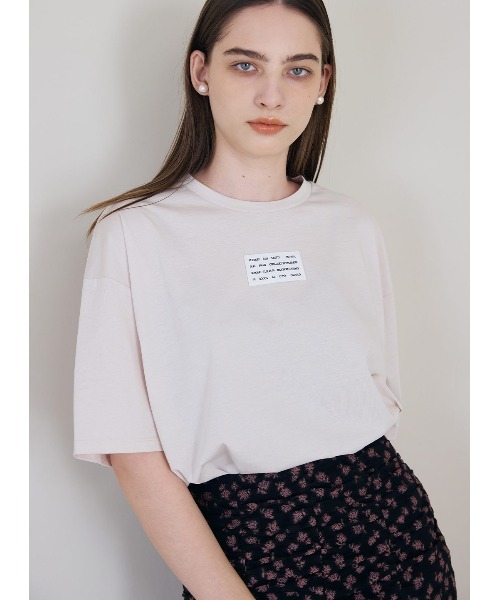tシャツ ロゴパッチTシャツ レディース