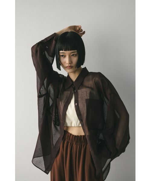 STYLEMIXER ブラウス シャツ ルーズポケットシアーシャツ 春服
