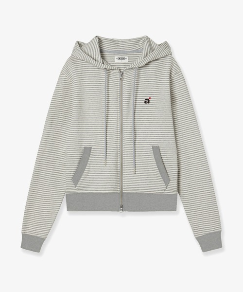 AEAE ♥ STRIPE SMALL LETTER HOOD ZIP UP /追跡付 aeae パーカー STRIPE SMALL LETTER HOOD ZIP UP レディース