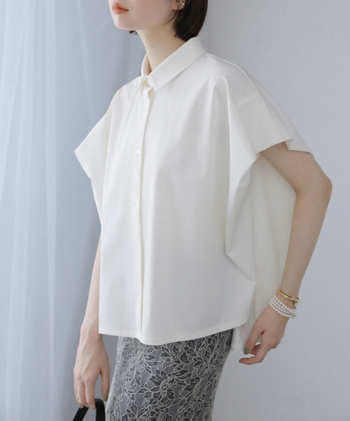 La TOTALITE ブラウス シャツ 「洗える」ストレッチシャツ